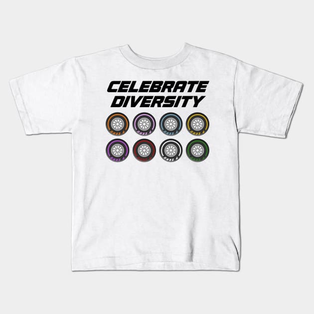 Celebrate Diversity Kids T-Shirt by Blurrr